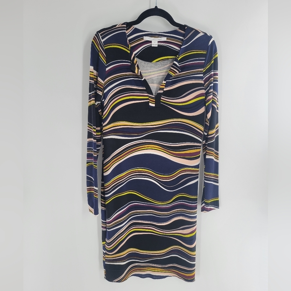 Diane Von Furstenberg Multicolor Striped Mini Dress